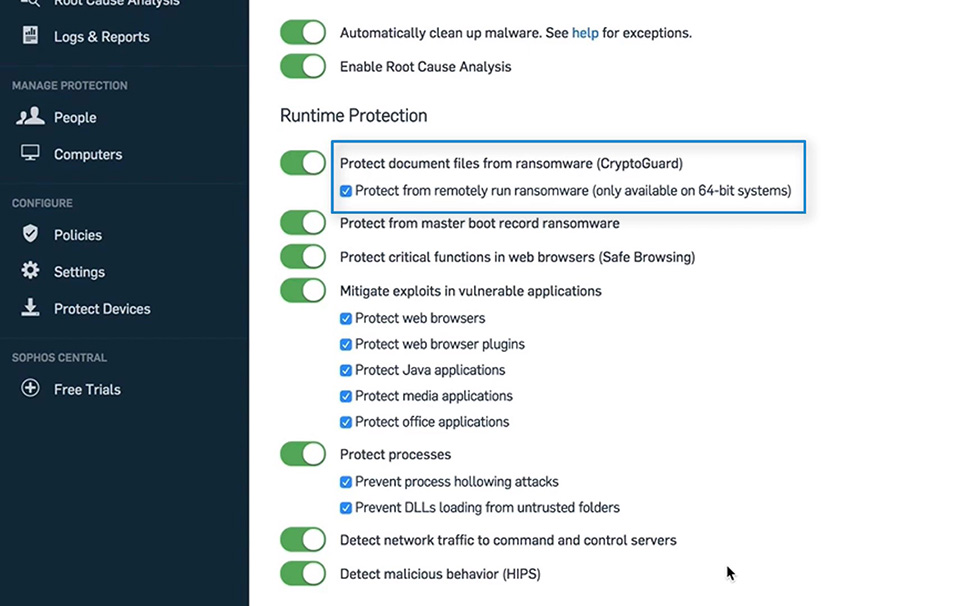 sophos intercept x endpoint inovflow